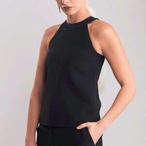 Victoria Victoria Beckham PS/19 Black Navy Halter Neck Top